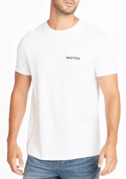Discount 🔔 Nautica Crewneck Logo T-Shirt 👏 -Cheap Nautica Store Belk 241