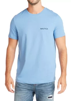 Discount 🔔 Nautica Crewneck Logo T-Shirt 👏 -Cheap Nautica Store Belk 242