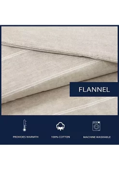 Discount 🎁 Nautica Guard Coast 100% Cotton Flannel 3 Piece Comforter Bedding Set ⭐ -Cheap Nautica Store Belk 2432