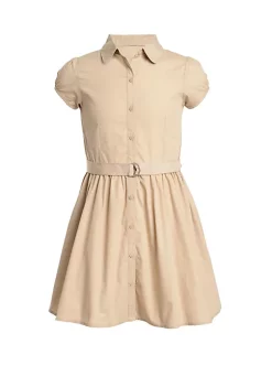 Hot Sale π Nautica π§ Girls 4-6x Short Sleeve Belted π Shirt π Dress π