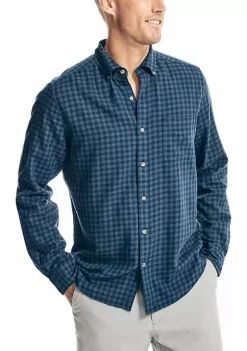New 🛒 Nautica Sustainably Crafted Plaid 👕 Shirt 😉 -Cheap Nautica Store Belk 2468