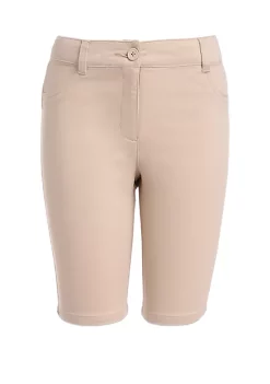 Best Sale ❤️ Nautica 👧 Girls 4-6x Stretch 5 Pocket Sateen Shorts 🎁