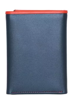 Best deal 🛒 Nautica Pop Color Leather Trifold Wallet ❤️ -Cheap Nautica Store Belk 2615