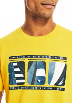 Buy 😀 Nautica Sustainably Crafted Sailing Flags Graphic T-Shirt ❤️ -Cheap Nautica Store Belk 2632