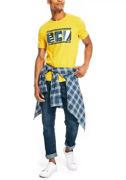 Buy 😀 Nautica Sustainably Crafted Sailing Flags Graphic T-Shirt ❤️ -Cheap Nautica Store Belk 2633