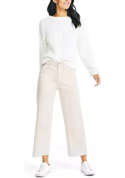Cheap 🧨 Nautica 👩 Women's High Rise Wide Leg Crop Denim 👖 Jeans 🌟 -Cheap Nautica Store Belk 2639