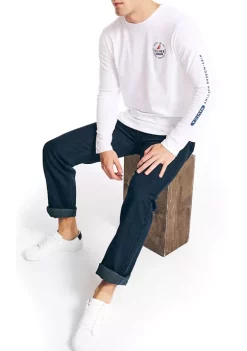 Deals 😀 Nautica Sustainably Crafted Long Sleeve Graphic T-Shirt 👏 -Cheap Nautica Store Belk 2666