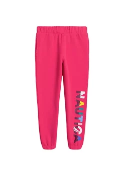 Top 10 🔔 Nautica 👧 Girls 4-6x Logo Leg Fleece Joggers 🤩 -Cheap Nautica Store Belk 2740