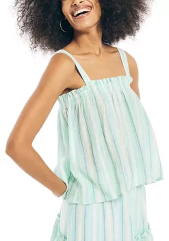 Best Pirce 😉 Nautica Striped Smocked Tank Top 👍 -Cheap Nautica Store Belk 2758