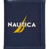 Buy 👍 Nautica Rubber Logo Leather Trifold Wallet ✨
