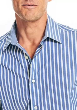 Flash Sale 💯 Nautica Navtech Trim Fit Striped 👕 Shirt ❤️ -Cheap Nautica Store Belk 2781