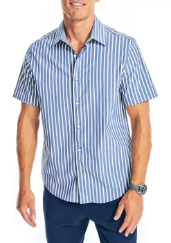 Flash Sale 💯 Nautica Navtech Trim Fit Striped 👕 Shirt ❤️ -Cheap Nautica Store Belk 2783