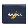 Coupon 🎉 Nautica Rubber Logo Leather Bifold Wallet ⭐