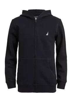 Best Sale 🎁 Nautica Boys 4-7 Full Zip Fleece Hoodie 🧨