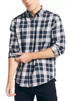 Best Sale 🎁 Nautica Sustainably Crafted Plaid 👚 Shirt 🎁 -Cheap Nautica Store Belk 2851