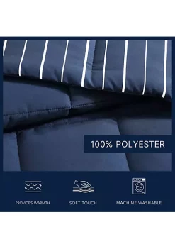 Buy ✨ Nautica Longdale Solid Stripe Soft Microfiber- 3 Piece- Comforter Bedding Set 😉 -Cheap Nautica Store Belk 2872