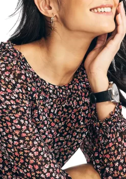 Best deal 🔔 Nautica 👩 Women's Long Sleeve Harvest Floral Print Ruffle 👗 Dress 🛒 -Cheap Nautica Store Belk 2937