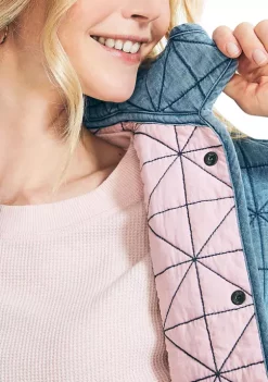 Best Pirce 🔔 Nautica 👩 Women's 👖 Jeans Co. Quilted Denim Jacket ❤️ -Cheap Nautica Store Belk 2970