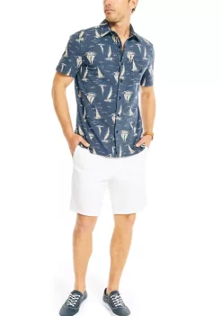 Top 10 🤩 Nautica Printed Harbor 👚 Shirt 🎁 -Cheap Nautica Store Belk 3019
