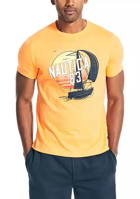 Best Sale 😉 Nautica Sustainable 8 Graphic T-Shirt 🌟 -Cheap Nautica Store Belk 3066