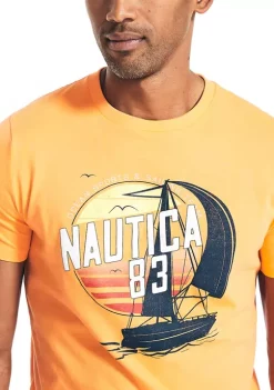 Best Sale 😉 Nautica Sustainable 8 Graphic T-Shirt 🌟 -Cheap Nautica Store Belk 3068