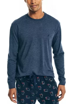 Best Pirce ❤️ Nautica Long Sleeve Sleep T-Shirt 🛒 -Cheap Nautica Store Belk 316