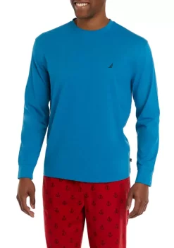 Best Pirce ❤️ Nautica Long Sleeve Sleep T-Shirt 🛒 -Cheap Nautica Store Belk 317
