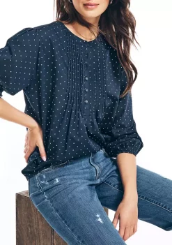 Deals 🧨 Nautica 👩 Women's Split Neck Popover Top 🛒 -Cheap Nautica Store Belk 371
