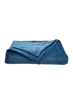 Cheap 🔔 Nautica Solid Ultra Soft Plush Anti-Bacterial Blanket 👏