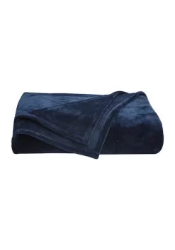 Cheap 🔔 Nautica Solid Ultra Soft Plush Anti-Bacterial Blanket 👏 -Cheap Nautica Store Belk 387