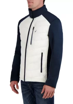 Discount ✨ Nautica Mixed Media Jacket ❤️ -Cheap Nautica Store Belk 397