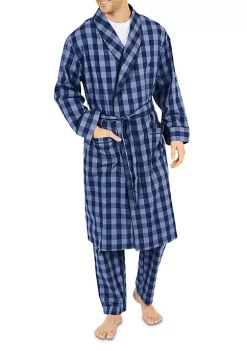 Budget 🤩 Nautica Buffalo Plaid Shawl Collar Robe 😉