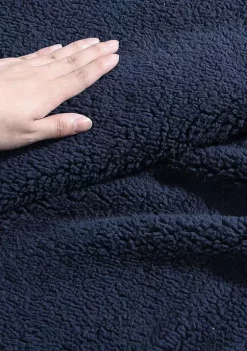 Buy 😍 Nautica 2 Ply BiColo Solid Sherpa Sherpa Reversible Throw Blanket ⭐