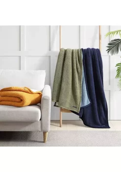 Buy 😍 Nautica 2 Ply BiColo Solid Sherpa Sherpa Reversible Throw Blanket ⭐ -Cheap Nautica Store Belk 419