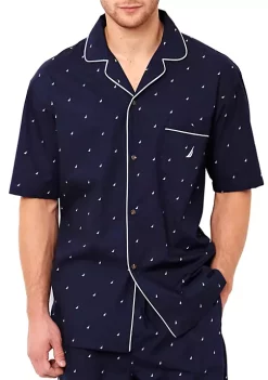 Cheapest ✨ Nautica J Class Printed Cotton Sleep 👕 Shirt 😍