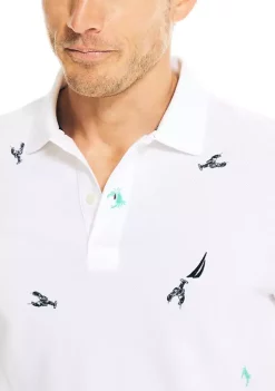 Deals 🛒 Nautica Classic Fit Printed Polo 👕 Shirt 🎁 -Cheap Nautica Store Belk 446