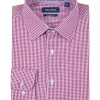 Discount 😀 Nautica Red Micro Check 👗 Dress 👕 Shirt 🛒