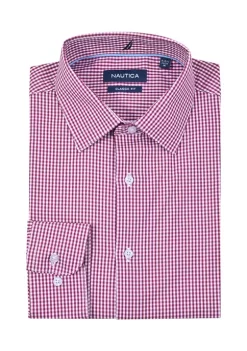 Discount 😀 Nautica Red Micro Check 👗 Dress 👕 Shirt 🛒