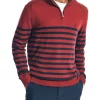 Budget 🌟 Nautica Navtech Striped 1/4 Zip Sweater 😉