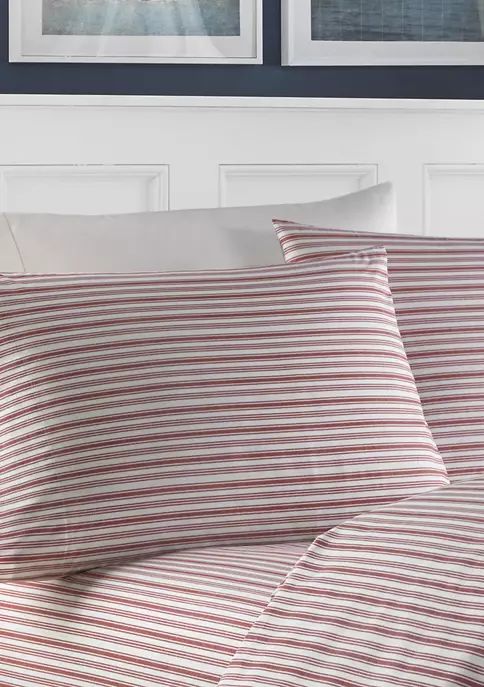 New π Nautica Coleridge Stripe Cotton Sheet Set 𧨠4 New π Nautica Coleridge Stripe Cotton Sheet Set 𧨠- Image 4