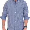 Deals 😀 Nautica Classic Fit Gingham Stretch Cotton 👚 Shirt ✔️