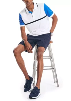 Best Sale ✨ Nautica Navtech Sustainably Crafted Classic Fit Chest-Stripe Polo 👚 Shirt 💯 -Cheap Nautica Store Belk 523