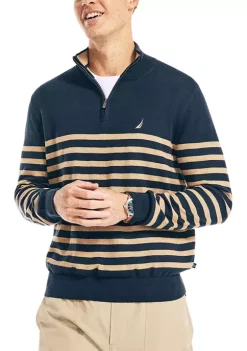 Budget 🌟 Nautica Navtech Striped 1/4 Zip Sweater 😉 -Cheap Nautica Store Belk 53