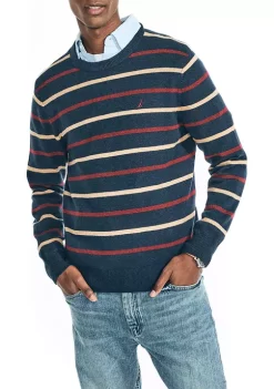New π Nautica Sustainably Crafted Striped Crew Neck π―
