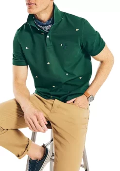 Cheap ✨ Nautica Classic Fit Printed Deck Polo 👚 Shirt 😍 -Cheap Nautica Store Belk 723