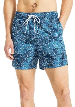 Deals 🛒 Nautica Sustainably Crafted 6" Tropical Print Swim Shorts 👏