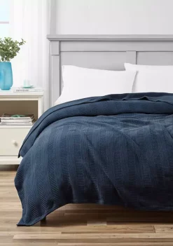 Buy 🌟 Nautica Rope Stripe Cotton Blanket 🤩 -Cheap Nautica Store Belk 766