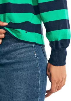 Wholesale ✔️ Nautica Puff Sleeve Rugby Top ✔️ -Cheap Nautica Store Belk 794