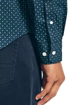 Flash Sale 🔔 Nautica Wrinkle Resistant Printed Wear to Work 👚 Shirt 😍 -Cheap Nautica Store Belk 814
