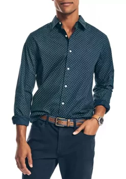 Flash Sale 🔔 Nautica Wrinkle Resistant Printed Wear to Work 👚 Shirt 😍 -Cheap Nautica Store Belk 816
